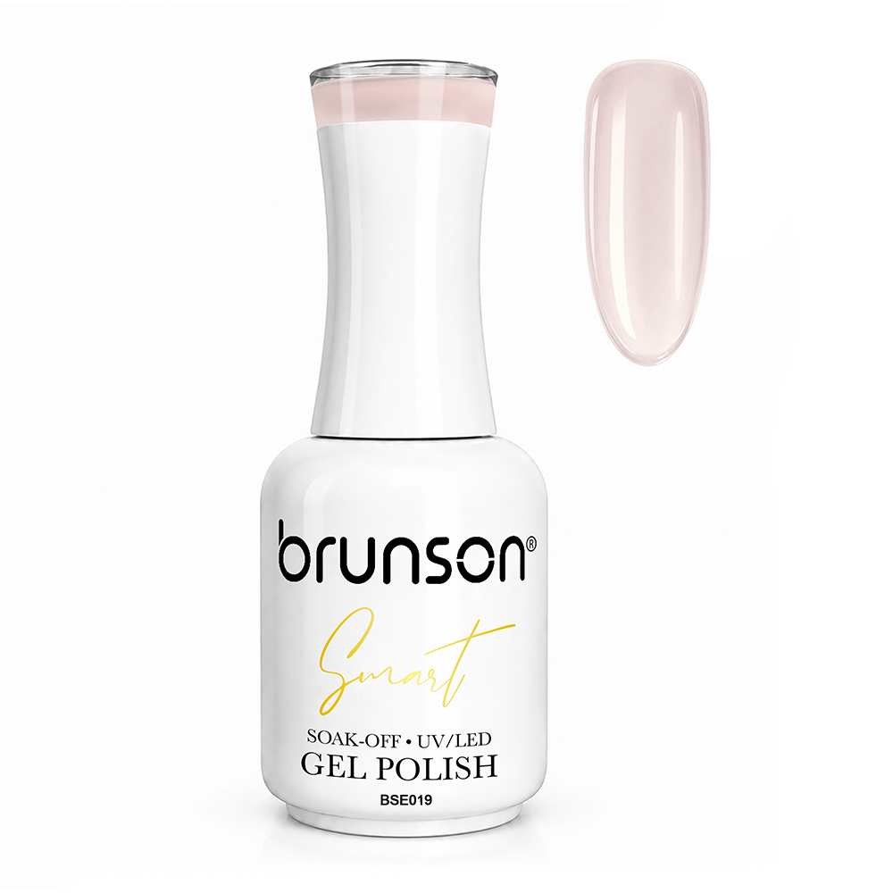 Brunson Smart Gel Nail Polish 18ml (Sheer Shade) – Professional TPO-Free & HEMA-Free UV/LED Soak-Off Gel Polish, Self-Levelling High-Gloss Finish, Long-Lasting Chip-Resistant Gel Nail Color Up to 30+ Days | Salon Quality Manicure | BSE019