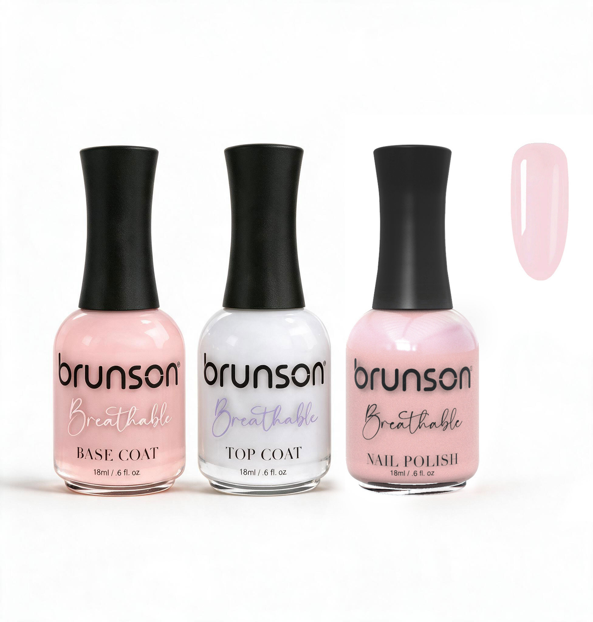 Peelable Breathable Nail Polish – Brunson Halal Nail Polish Set | Water-Based Wudu-Friendly Nail Color & Nail Enamel | Quick-Dry Vegan Non-Toxic Manicure Set with Peel-Off Base Coat & Top Coat PBN-BH032