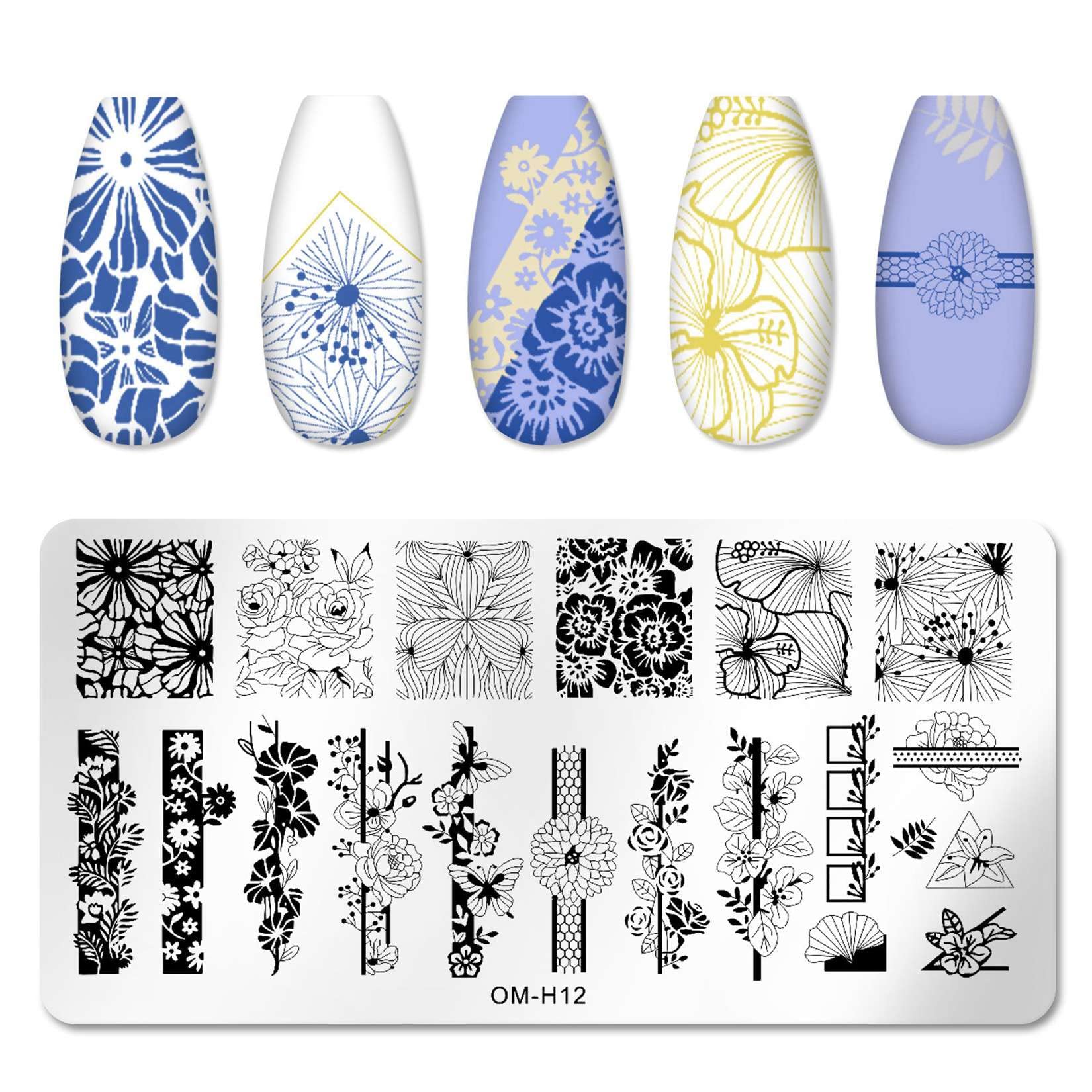 Best nail stamping design plate Dubai